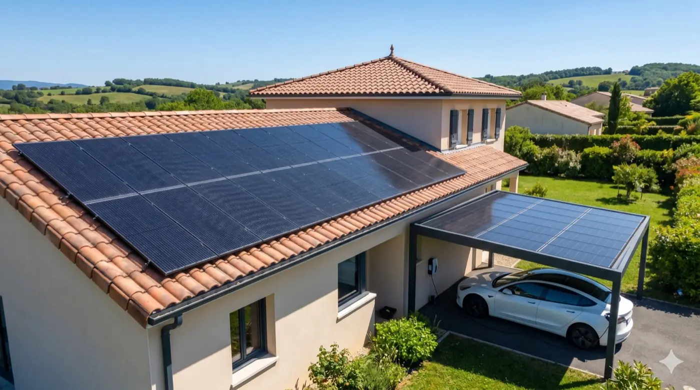 Installation photovoltaïque en toiture par ÉCHO énergies